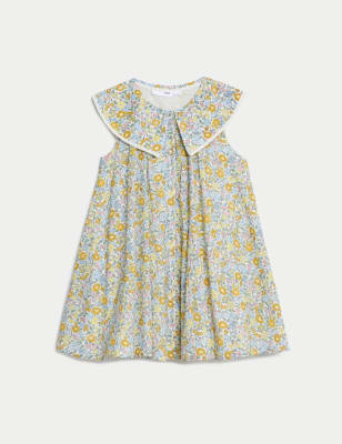 Pure Cotton Floral Dress (2-8 Yrs)