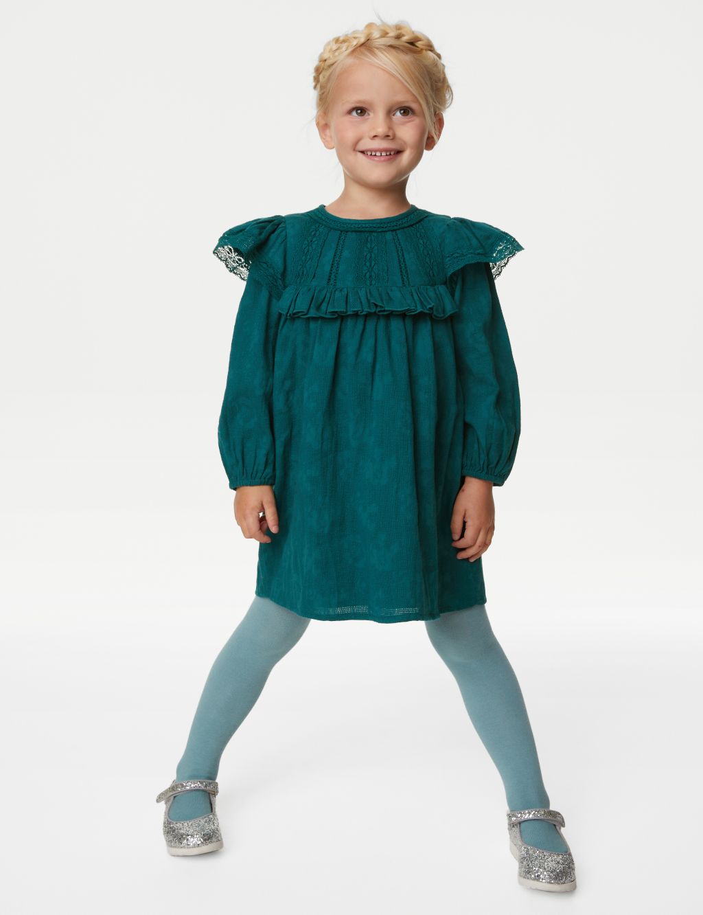 2pc Cotton Rich Dress & Tights Outfit (2-8 Yrs) image 1