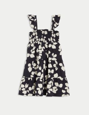 

Girls M&S Collection Pure Cotton Floral Dress (2-8 Yrs) - Navy Mix, Navy Mix