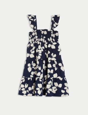 Pure Cotton Mini Me Printed Dress (2-8 Yrs)