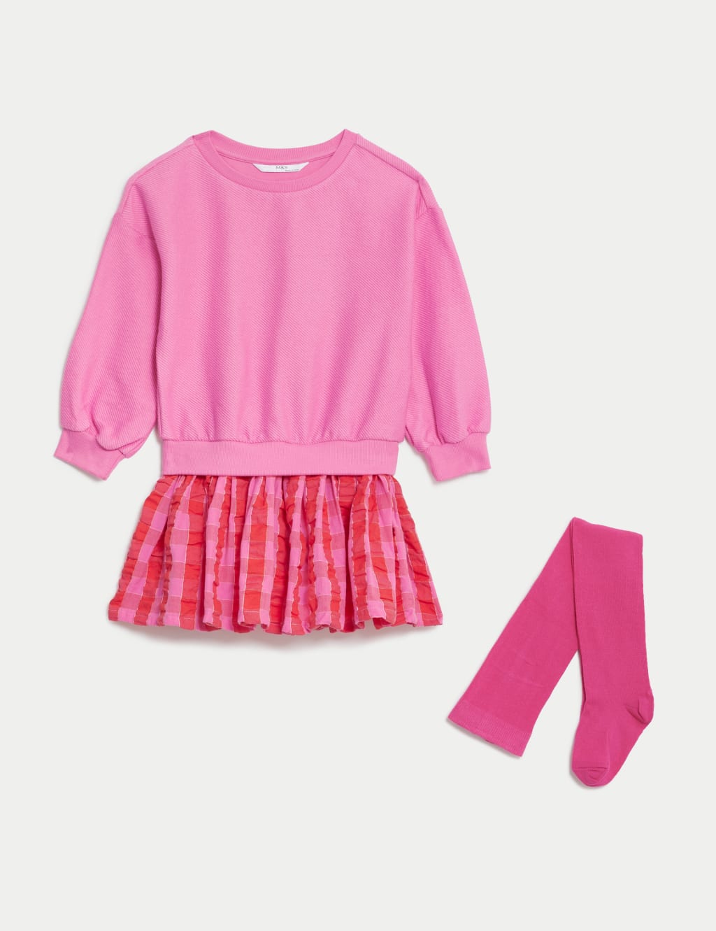 Cotton Rich Dress & Tights Outfit (2-8 Yrs) image 2