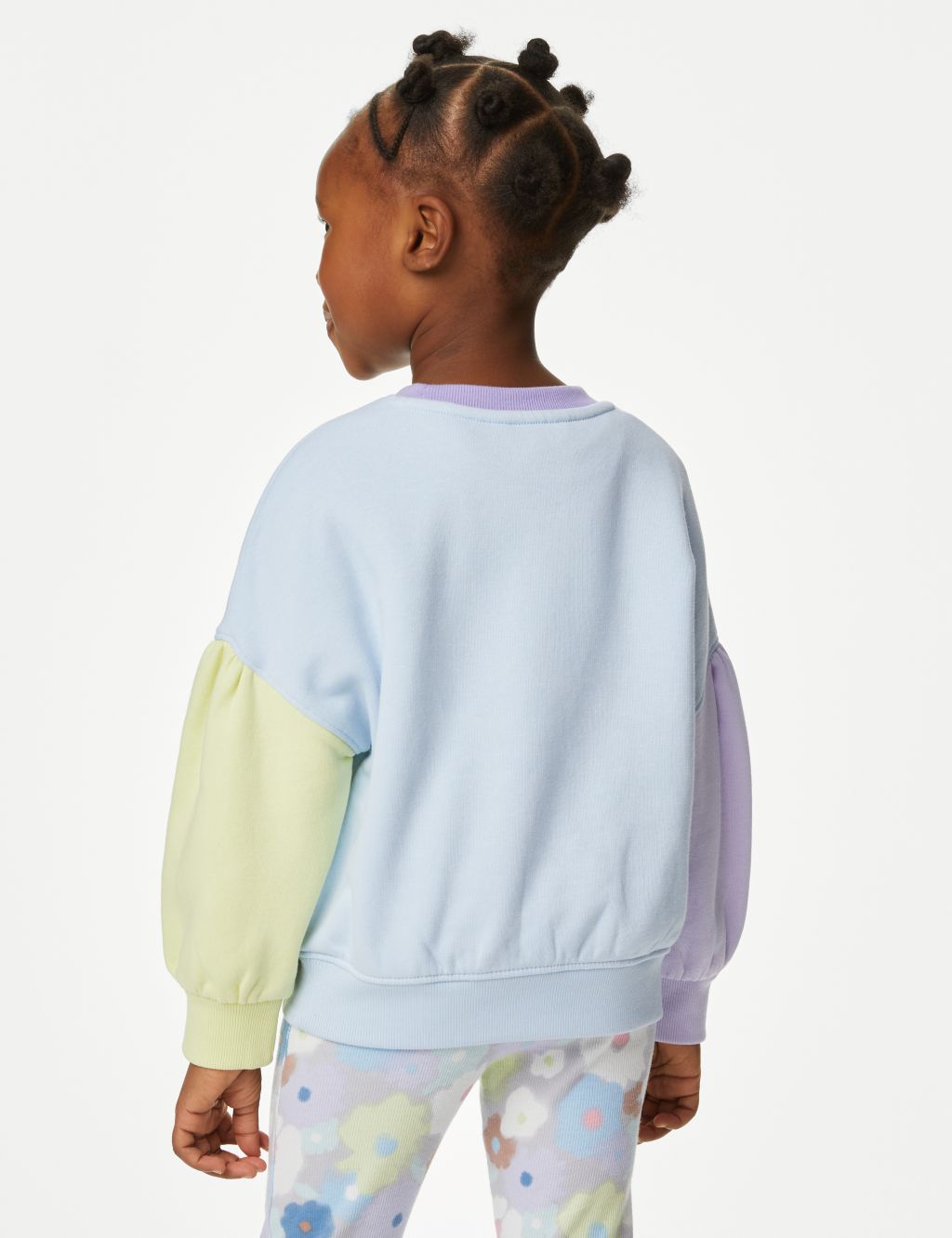 Cotton Rich Colour Block Sweatshirt (2-8 Yrs) image 4