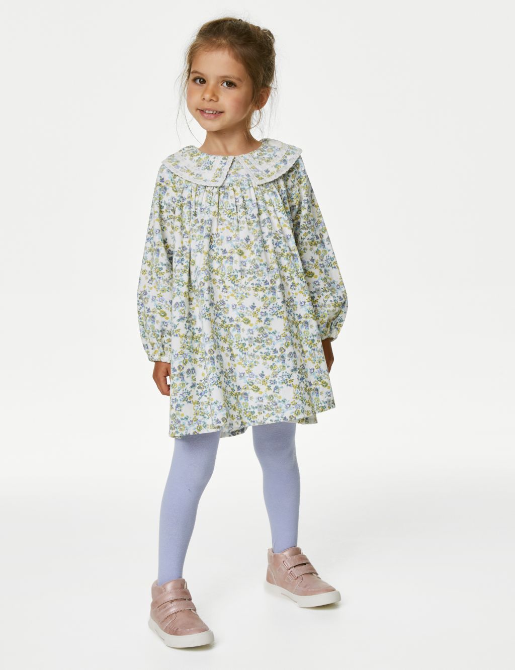 Cotton Rich Floral Top & Bottom Outfit (2-8 Yrs) image 1