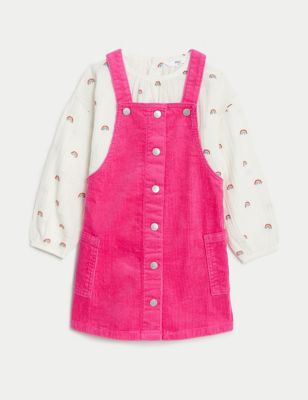 2pc Cotton Rich Rainbow Pinafore Outfit (2-8 Yrs)