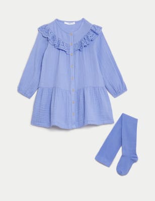 2pc Cotton Rich Broderie Outfit (2-8 Yrs)