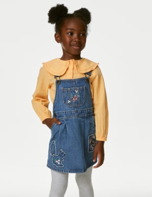 

Girls M&S Collection 2pc Pure Cotton Squirrel Pinafore Outfit (2-8 Yrs) - Denim, Denim