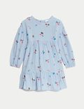 Pure Cotton Floral Tiered Dress (2-8 Yrs)