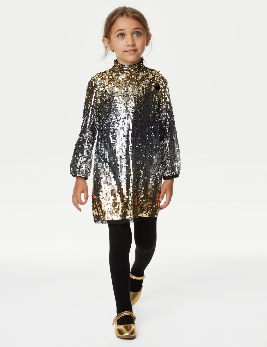 Sequin Ombre Dress (2-8 Yrs) image 1