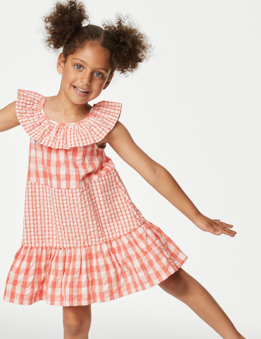 Pure Cotton Gingham Checked Dress (2-8 Yrs) image 3