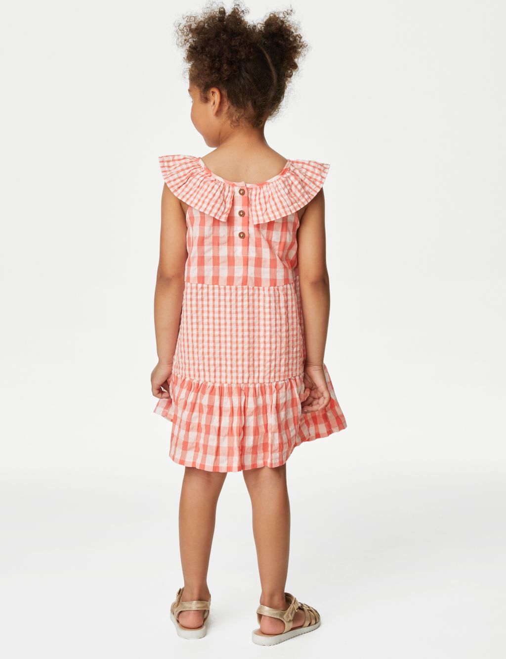 Pure Cotton Gingham Checked Dress (2-8 Yrs) image 4