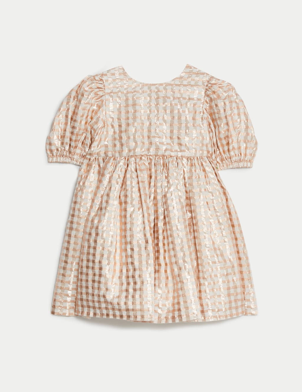 Cotton Blend Sparkly Checked Dress (2-8 Yrs) image 2
