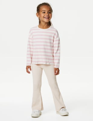 

Girls M&S Collection Cotton Rich Ribbed Flared Leggings (2-8 Yrs) - Neutral, Neutral