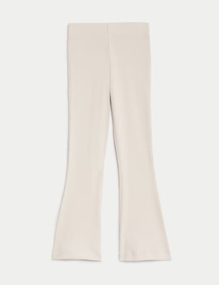 Cotton Rich Ribbed Flared Leggings (2-8 Yrs)