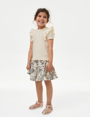 2pc Cotton Rich Skirt & Top Outfit (2-8 Yrs) - NZ