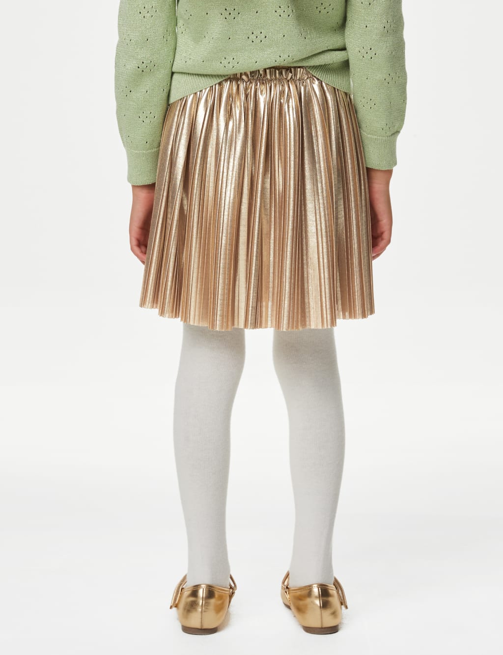 Plisse Metallic Skirt (2-8 Yrs) image 4