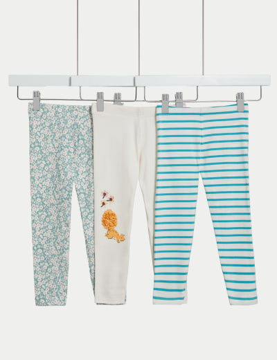 3pk Cotton Rich Assorted Leggings