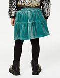 Βελούδινη φούστα με παγιέτες και διακόσμηση (2-8 ετών)