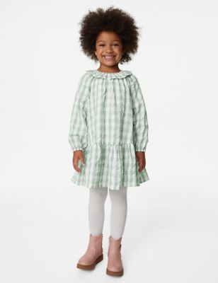 2pc Cotton Rich Dress & Tights Outfit (2-8 Yrs)