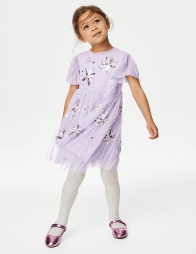 Tulle Sequin Star Party Dress (2-8 Yrs)