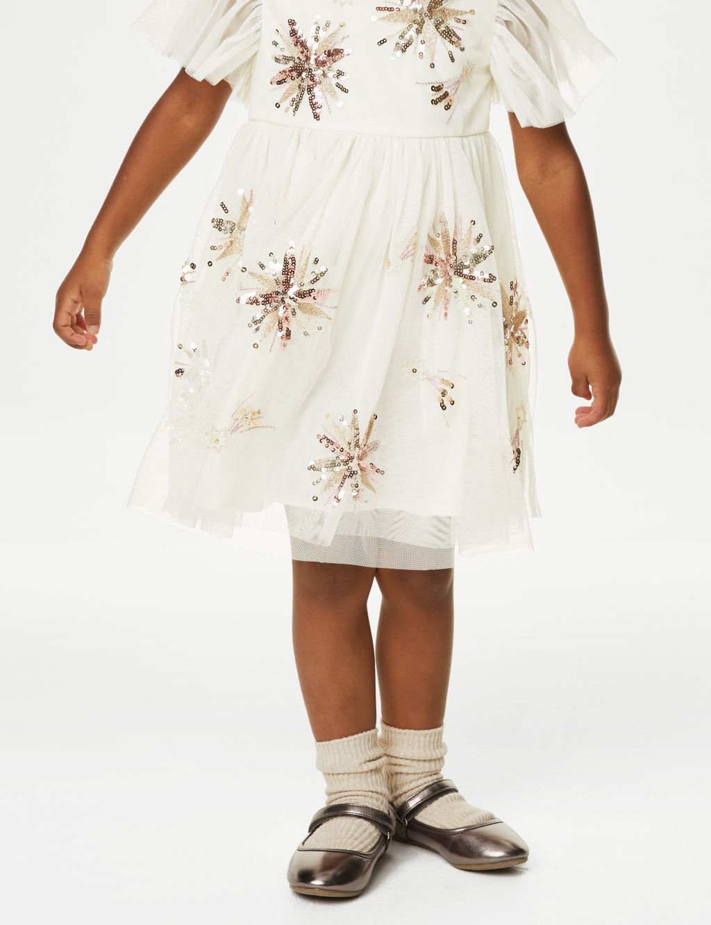 Tulle Sequin Star Party Dress (2-8 Yrs) image 3