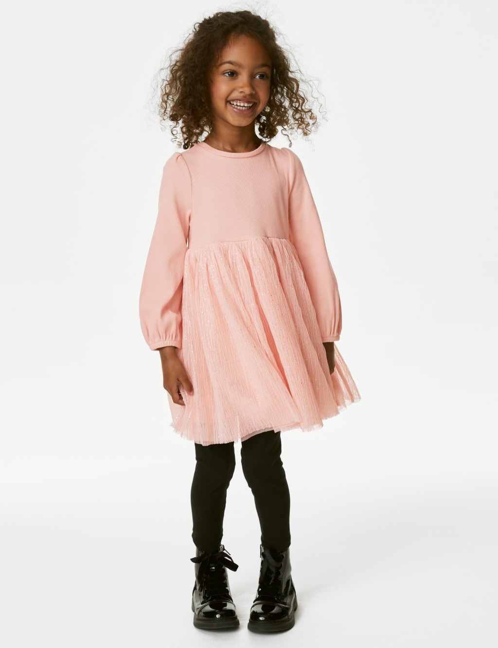 Cotton Rich Glitter Tulle Dress (2-8 Yrs) image 1