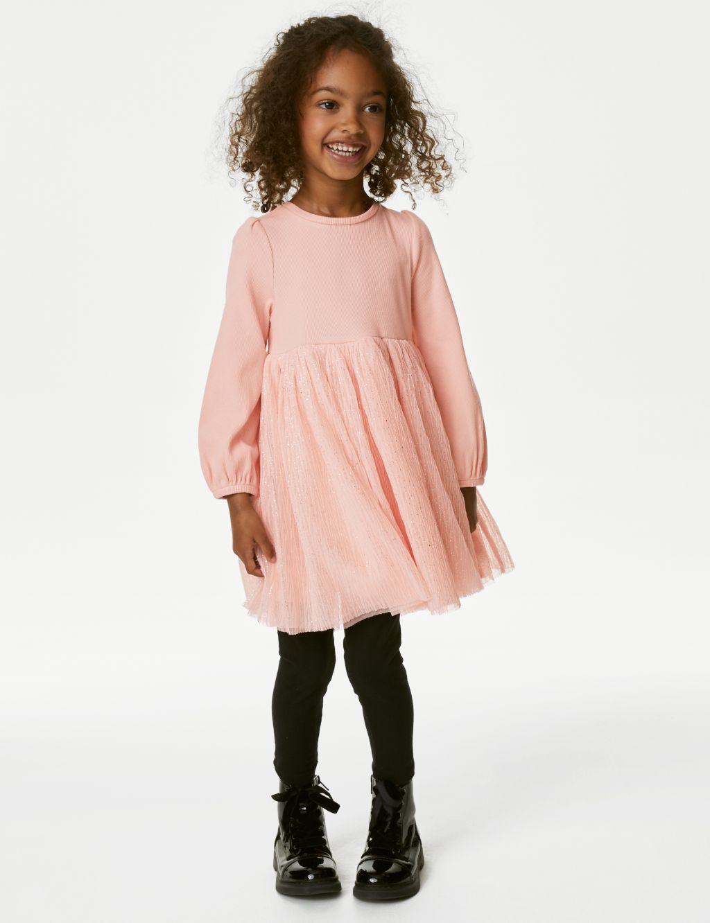 Cotton Rich Glitter Tulle Dress (2-8 Yrs) image 1
