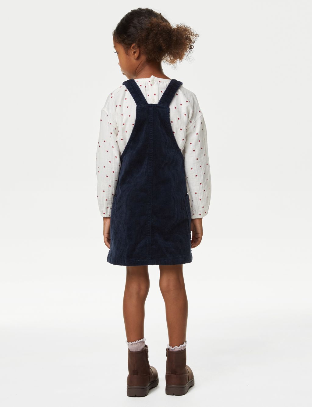 2pc Cotton Rich Cord Star Pinafore Outfit (2-8 Yrs) image 4