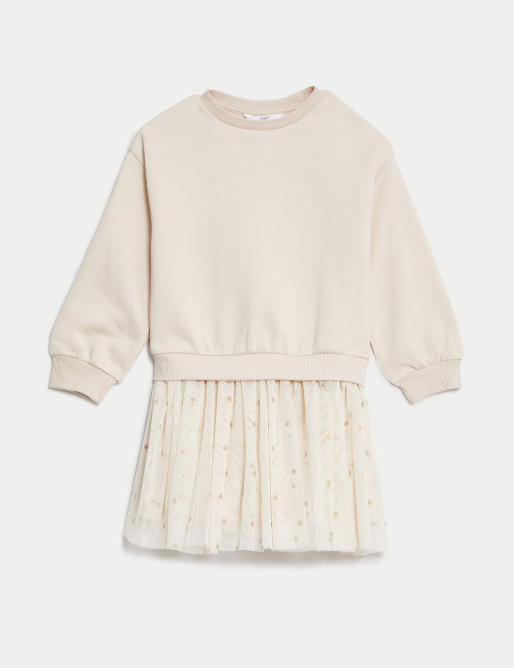 Cotton Rich Tulle Sweatshirt Dress (2-8 Yrs) image 2