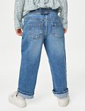 Denim jeans met wijde pijpen en elastische taille (2-8 jaar)