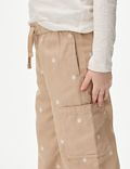 Φλοράλ παντελόνι cargo με ίσια μπατζάκια (2-8 ετών)