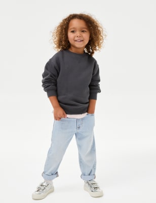 Denim Mom Fit Elasticated Waist Jeans (2-8 Years)