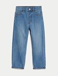 Denim-Jeans im Mom-Stil mit elastischem Bund (2–8 Jahre)