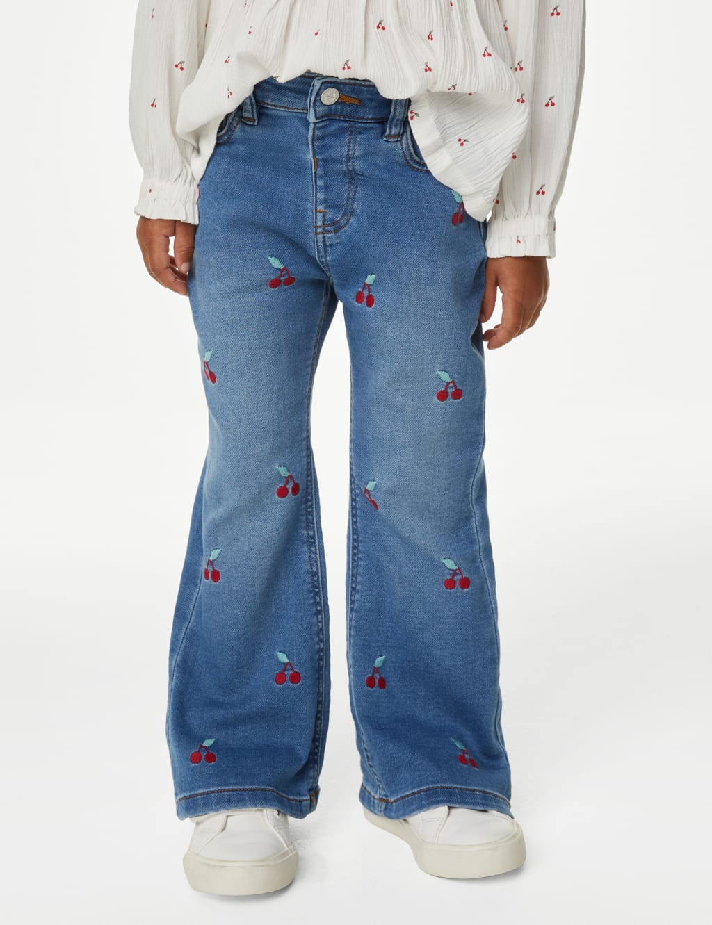 Regular Denim Cherry Flared Jeans (2-8 Yrs) image 3
