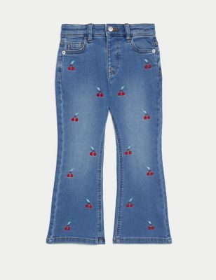 Regular Denim Cherry Flared Jeans (2-8 Yrs)