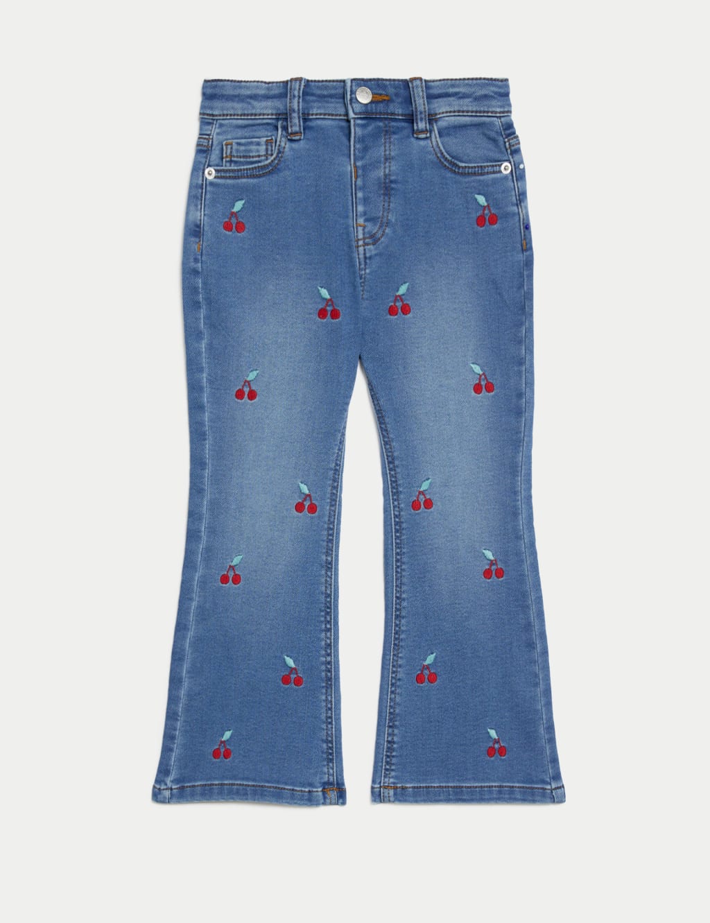 Regular Denim Cherry Flared Jeans (2-8 Yrs) image 2