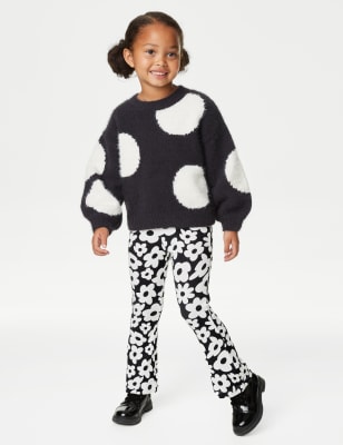 Cotton Rich Patterned Flared Leggings (2-8 Yrs)