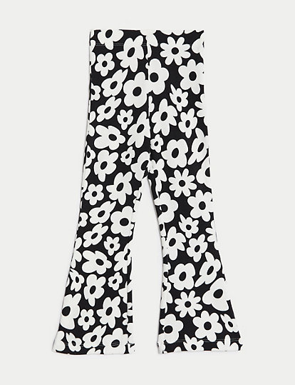 Cotton Rich Floral Flared Leggings (2-8 Yrs)