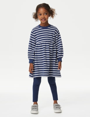 Cotton Rich Striped Dress (2-8 Yrs)