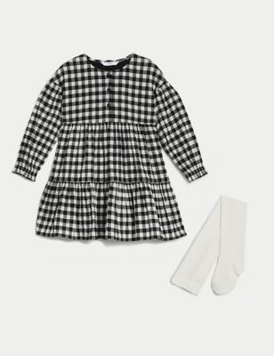 2pc Cotton Blend Gingham Outfit (2-8 Yrs)