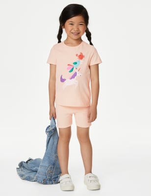 

Girls M&S Collection Cotton Rich Unicorn Top & Bottom Outfit (2-8 Yrs) - Light Peach, Light Peach