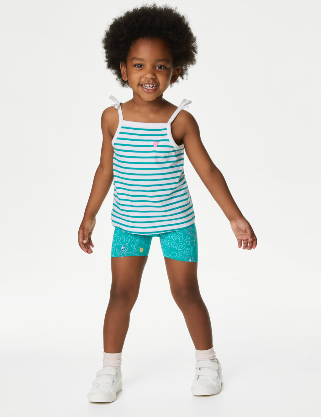 Cotton Rich Striped Top & Bottom Outfit (2-8 Yrs) image 1