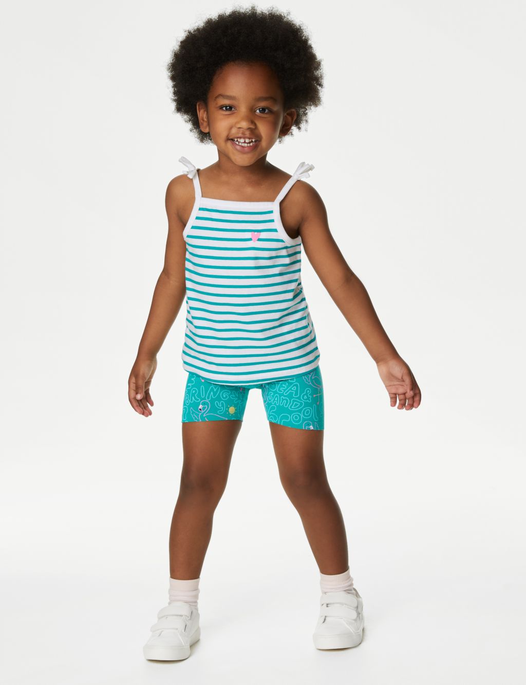 Cotton Rich Striped Top & Bottom Outfit (2-8 Yrs) image 1