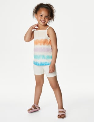 

Girls M&S Collection Cotton Rich Tie Dye Top & Bottom Outfit (2-8 Yrs) - White Mix, White Mix