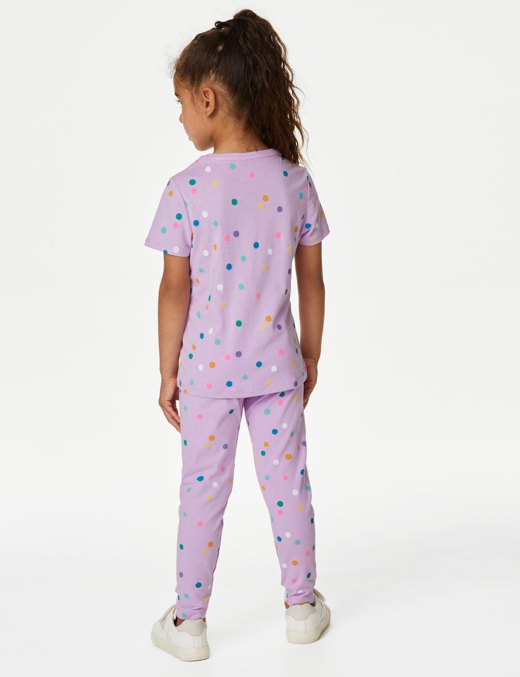 Cotton Rich Spotted Top & Bottom Outfit (2-8 Yrs) image 3