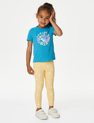 

Girls M&S Collection Cotton Rich Dolphin Top & Bottom Outfit (2-8 Yrs) - Blue Mix, Blue Mix