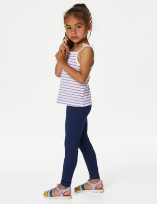 

M&S Collection Gestreiftes Outfit aus Oberteil und Hose mit hohem Baumwollanteil (2-8 J.) - Purple Mix, Purple Mix