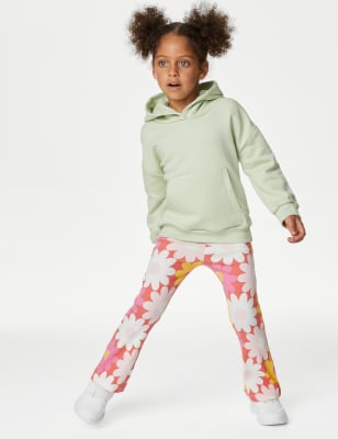 Cotton Rich Floral Flared Leggings (2-8 Yrs) M&S US, 57% OFF