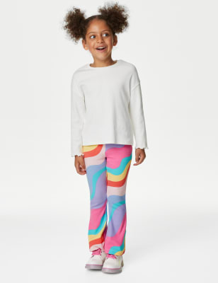 Flared Leggings Bright Pink/Patterned Kids H&M HK, 40% OFF