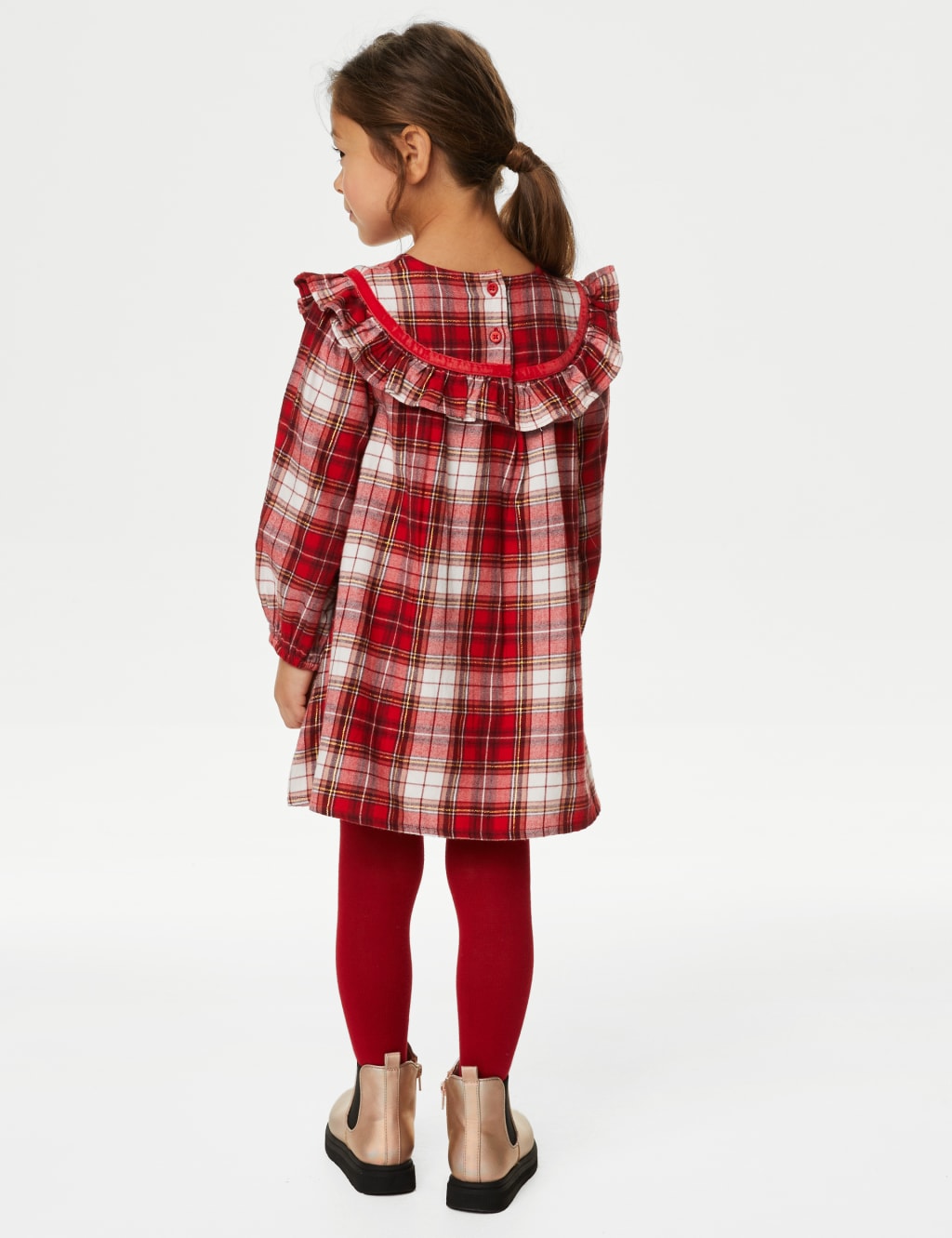 2pc Cotton Rich Check Dress & Tights (2-8 Yrs) image 4