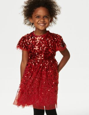 Sequin Tulle Party Dress (2-8 Yrs)
